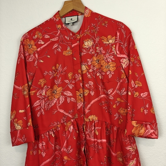 Tuckernuck Vida De Las Flores Today Shirt Dress 3/4 Sleeves Size XXS - Picture 8 of 16